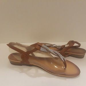 IF CARRINI - RHINESTONE THONG SANDAL